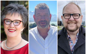 Hurunui mayor Marie Black, Kaikōura District Council chief executive Will Doughty and Waimakariri Mayor Dan Gordon.