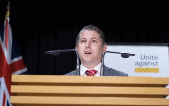 Workplace Relations and Safety Minister Michael Wood sets out a simplified risk assessment for employers to follow when deciding whether they can require workers to be vaccinated, Wellington, 23 November 2021.