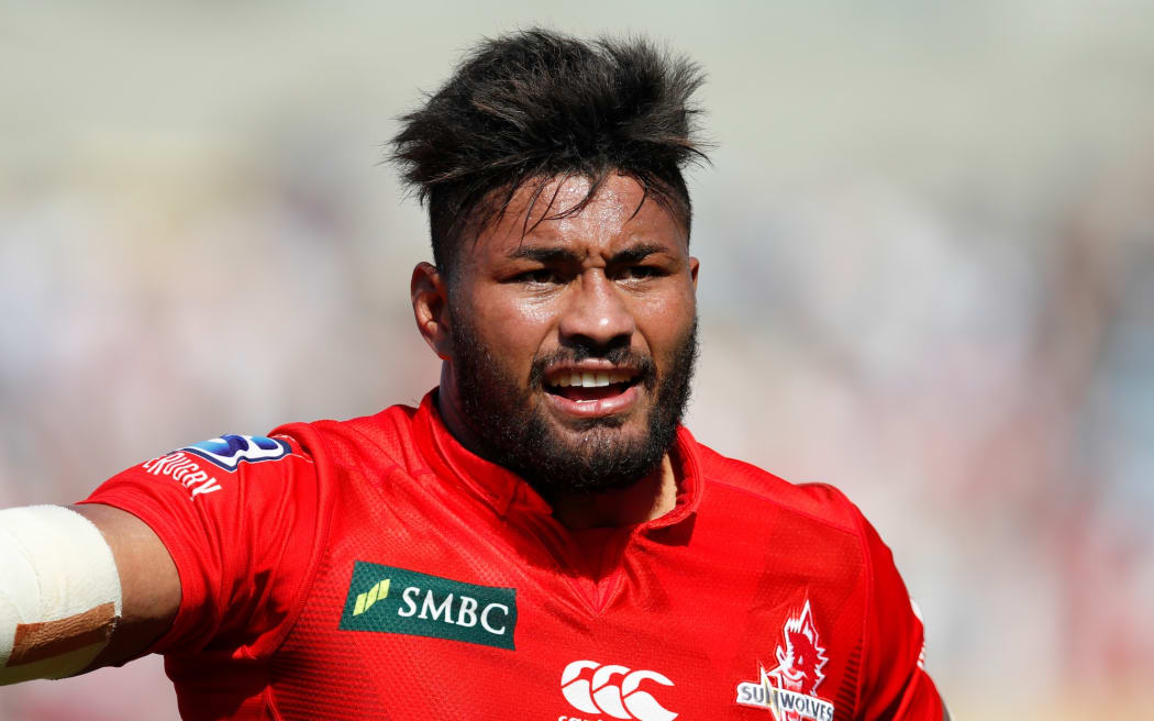 Amanaki Lelei Mafi playing for the Sunwolves in Tokyo in May 2019.