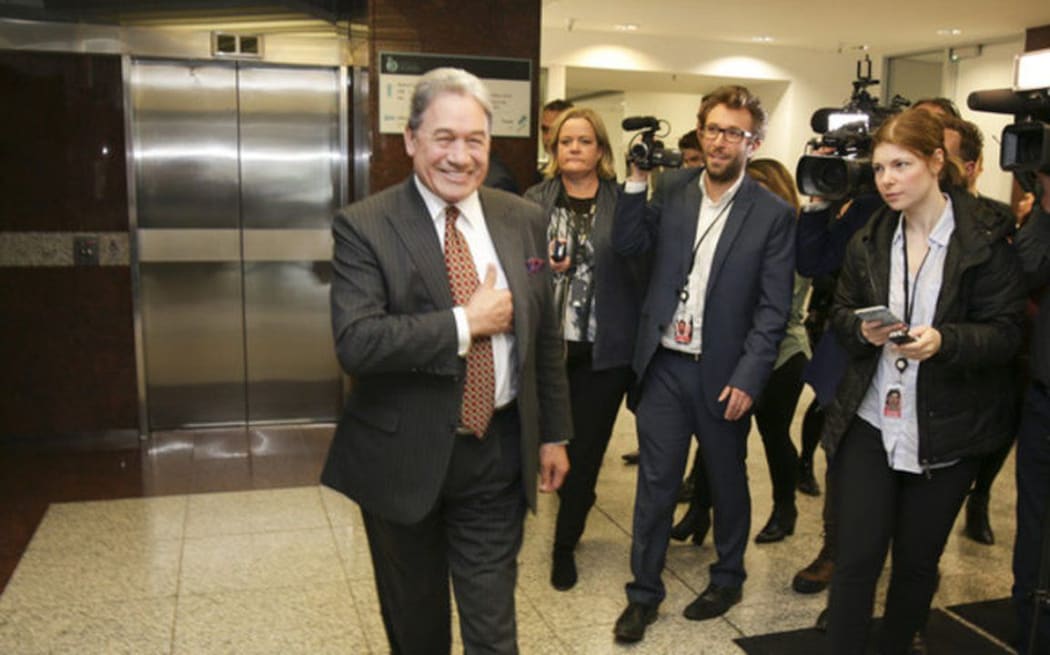 Winston Peters didn't seem to might leading reporters around after him.