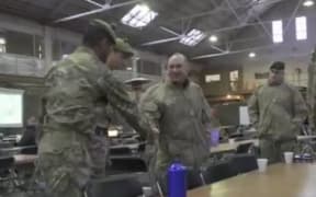 Soldiers from The Highlanders, 4th Battalion The Royal Regiment of Scotland help out in Mosgiel.