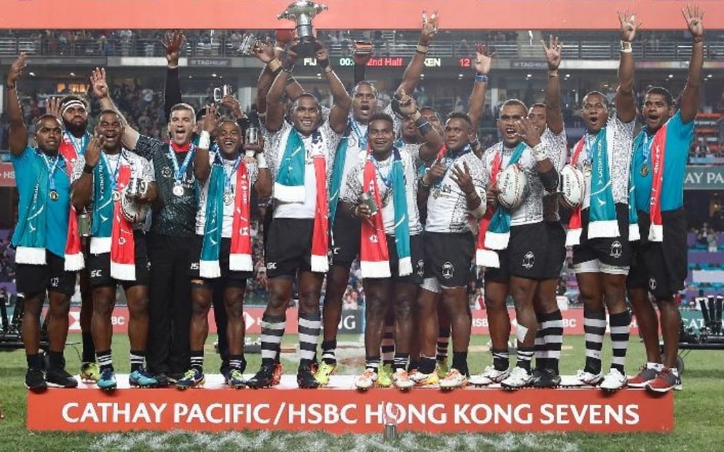 The Fiji Sevens team won the cup final in Hong Kong for a record 4th consecutive year.