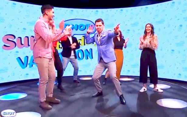 Host Patrick Gower dared to dance for TikTok.