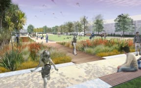 The Canterbury Earthquake Recovery Authority's artist impression of the east frame residential project. The project uses Crime Prevention Through Environmental Design principles.