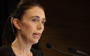 PM Jacinda Ardern at today's press conference.