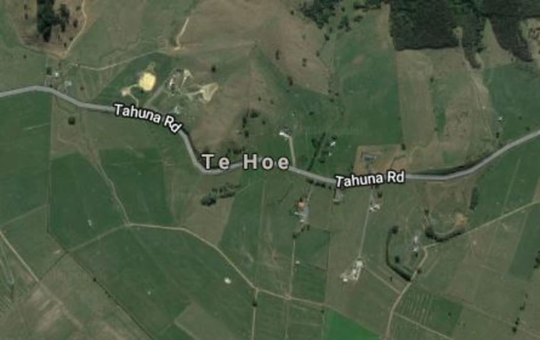 The car crashed into a paddock near Te Hoe.