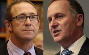 Andrew Little (L) and John Key