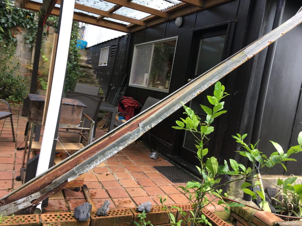 Guttering hanging from a house in New Windsor.
