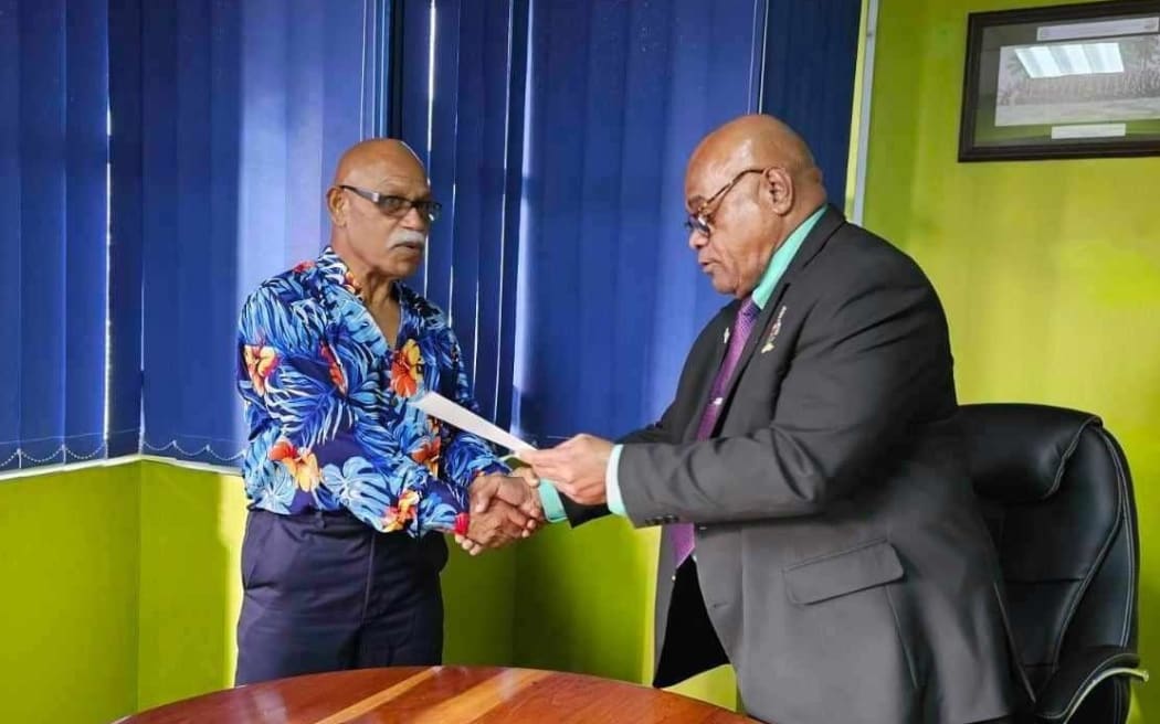 Fiji 2000 coup leader George Speight receives his Presidential pardon letter on 18 September 2024.