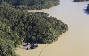 Silt in the Hunua dam system.