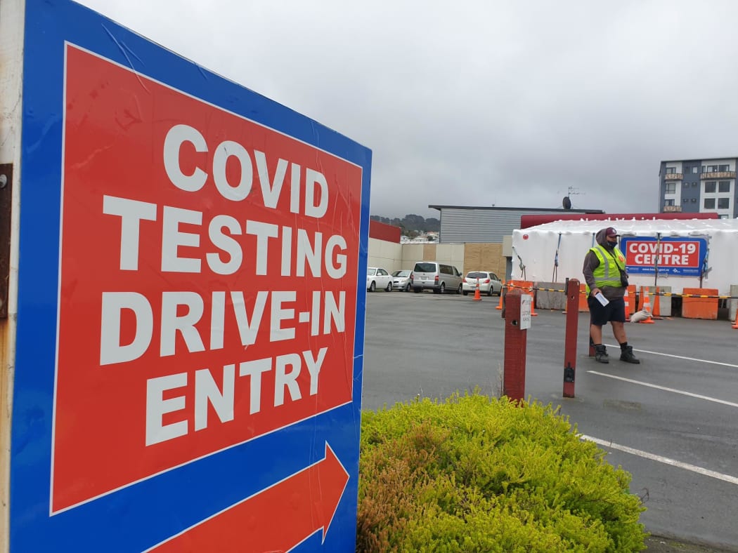 Only one or two people were getting tested at the Covid-19 testing centre at Taranaki Street in Wellington on Saturday morning.