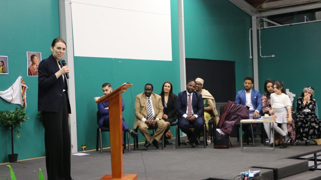 Labour Party leader Jacinda Ardern was warmly received by speakers at the event.