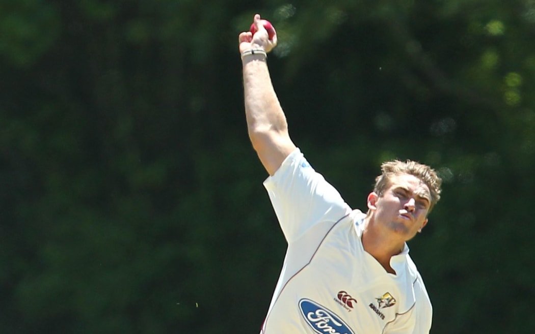 Northern Districts Test bowler Tim Southee in action