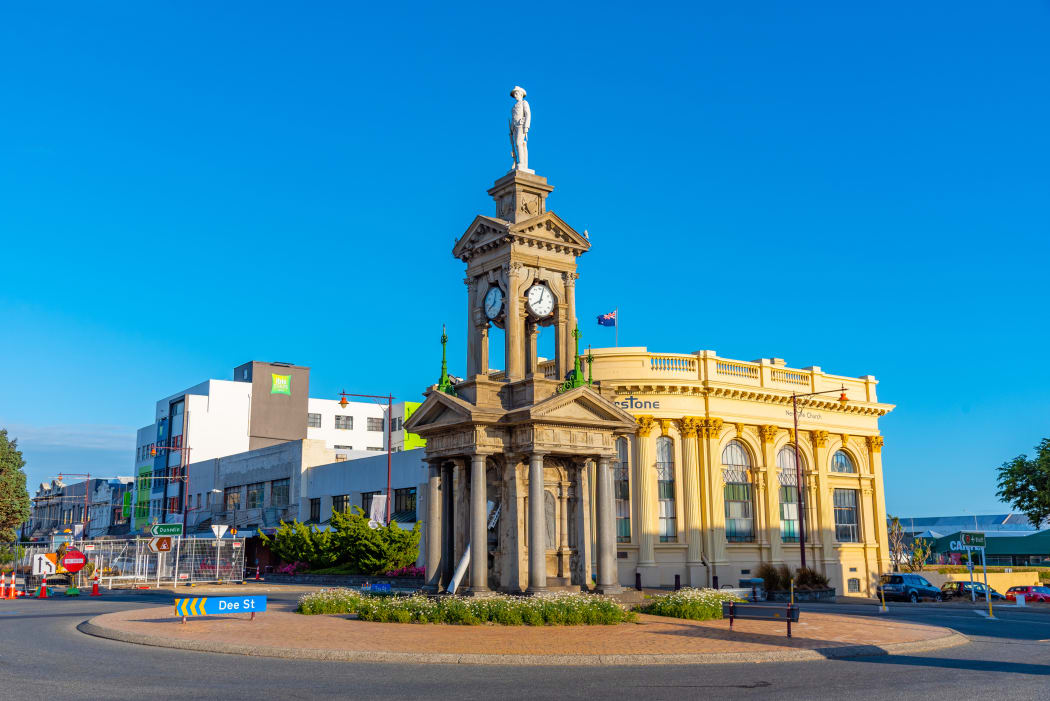 Clock tower at Invercargill, New Zealand