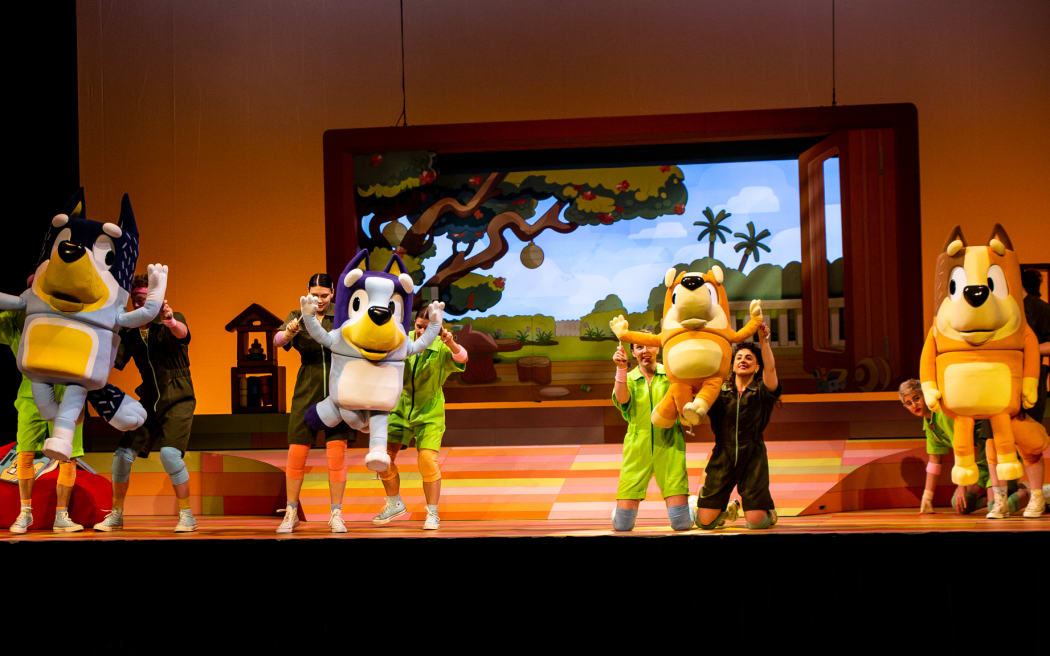 Scenes from Bluey’s Big Play The Stage Show in Madison Square Garden.
