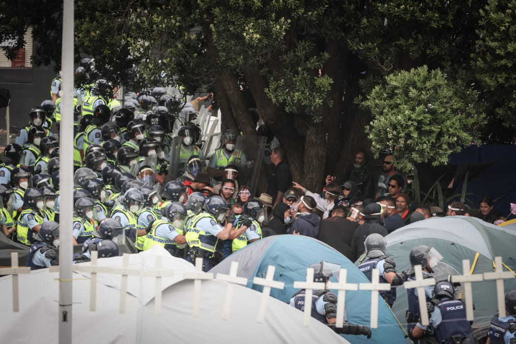The Police opted for overwhelming force