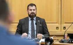 National MP Tim van de Molen listens to evidence in the Foreign Affairs Committee.
