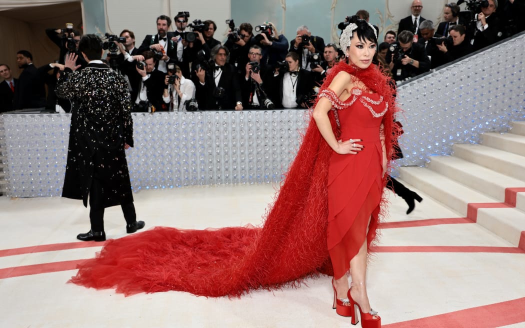 NEW YORK, NEW YORK - MAY 01: Christine Chiu attends The 2023 Met Gala Celebrating "Karl Lagerfeld: A Line Of Beauty" at The Metropolitan Museum of Art on May 01, 2023 in New York City. (Photo by Jamie McCarthy/Getty Images)