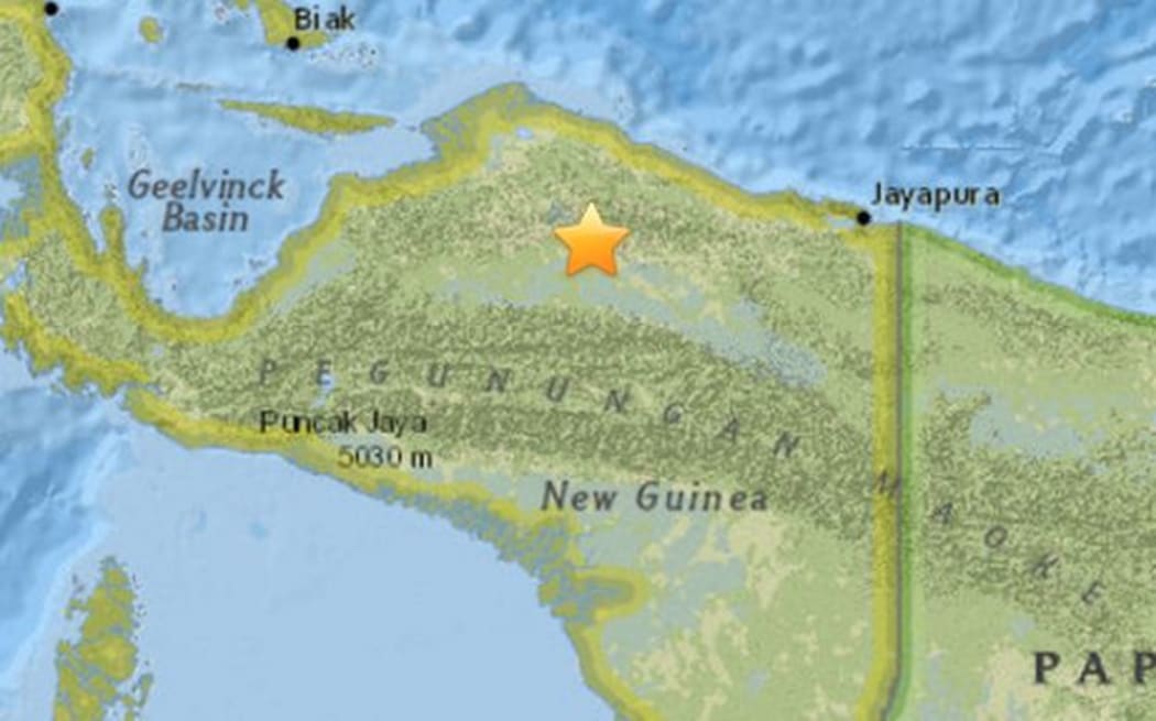 Map of quake location