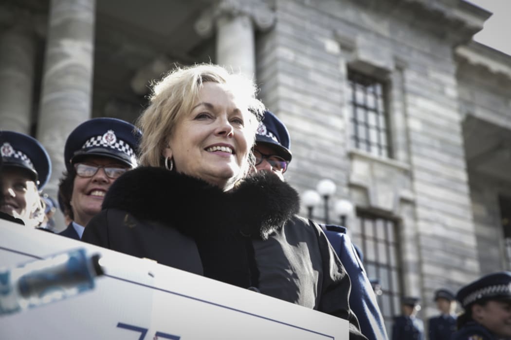 01082016 Photo: Rebekah Parsons-King. Police Parade celebrating 75 years of women being in the police force. Judith Collins,  Minister of Corrections and Police.
