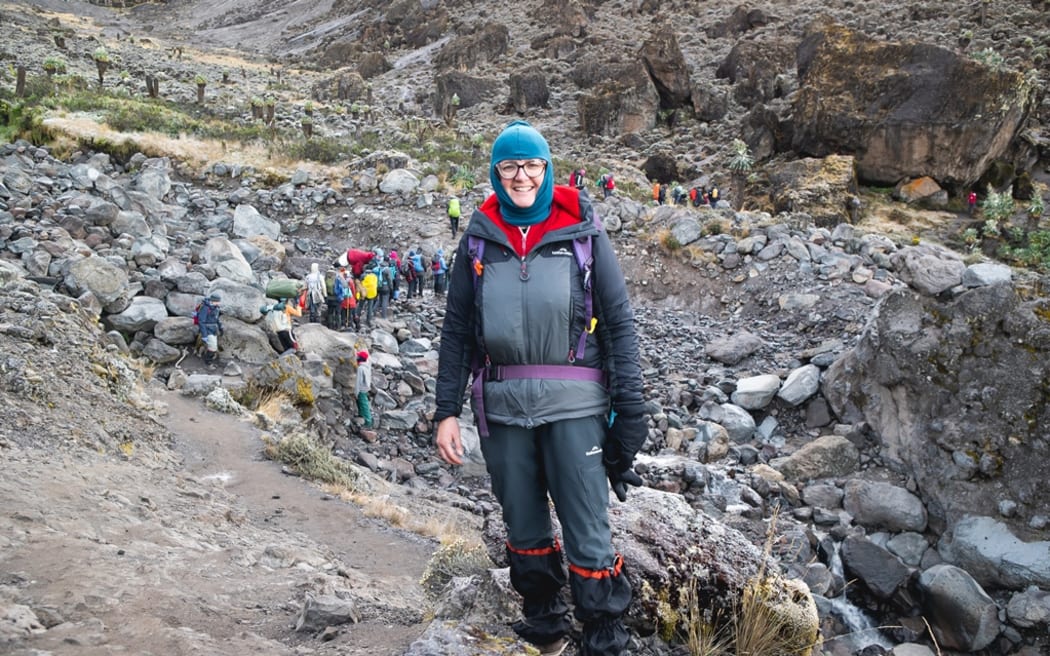 Sue van Schreven on Mt Kilimanjaro