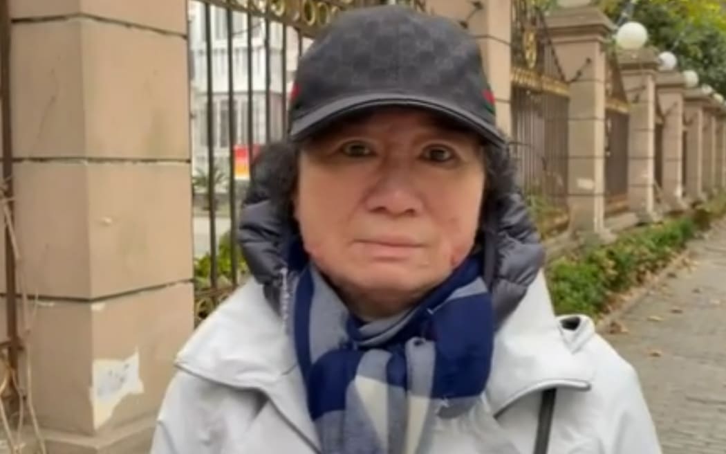 Whakaari eruption survivor Liwei Jin, a screenshot of her video made in China for the first anniversary of the eruption.