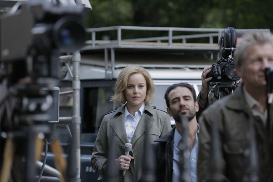 Abbie Cornish as the redoubtable Kate Adie, reporting live from the scene.