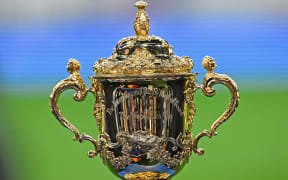 The Rugby World Cup trophy.