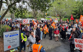 University staff strike for better pay.