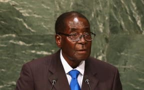 Robert Mugabe addressing the United Nations General Assembly in 2015.