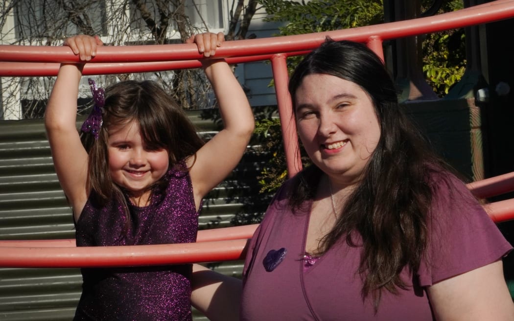 Laura Hume, 28 years old, with her five year old daughter. Laura Hume has epilepsy and was caught up in the Pharmac brand switch. She complained to the Health and Disability Commissioner and forced a review of how brand switches of medicines are handled