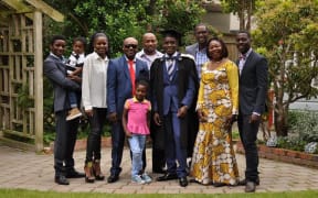 Orphee G. Mickalad and his family