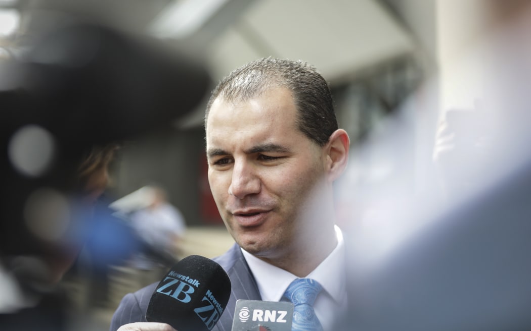Jami-Lee Ross speaks to media after making a complaint to police about National Party leader, Simon Bridges.