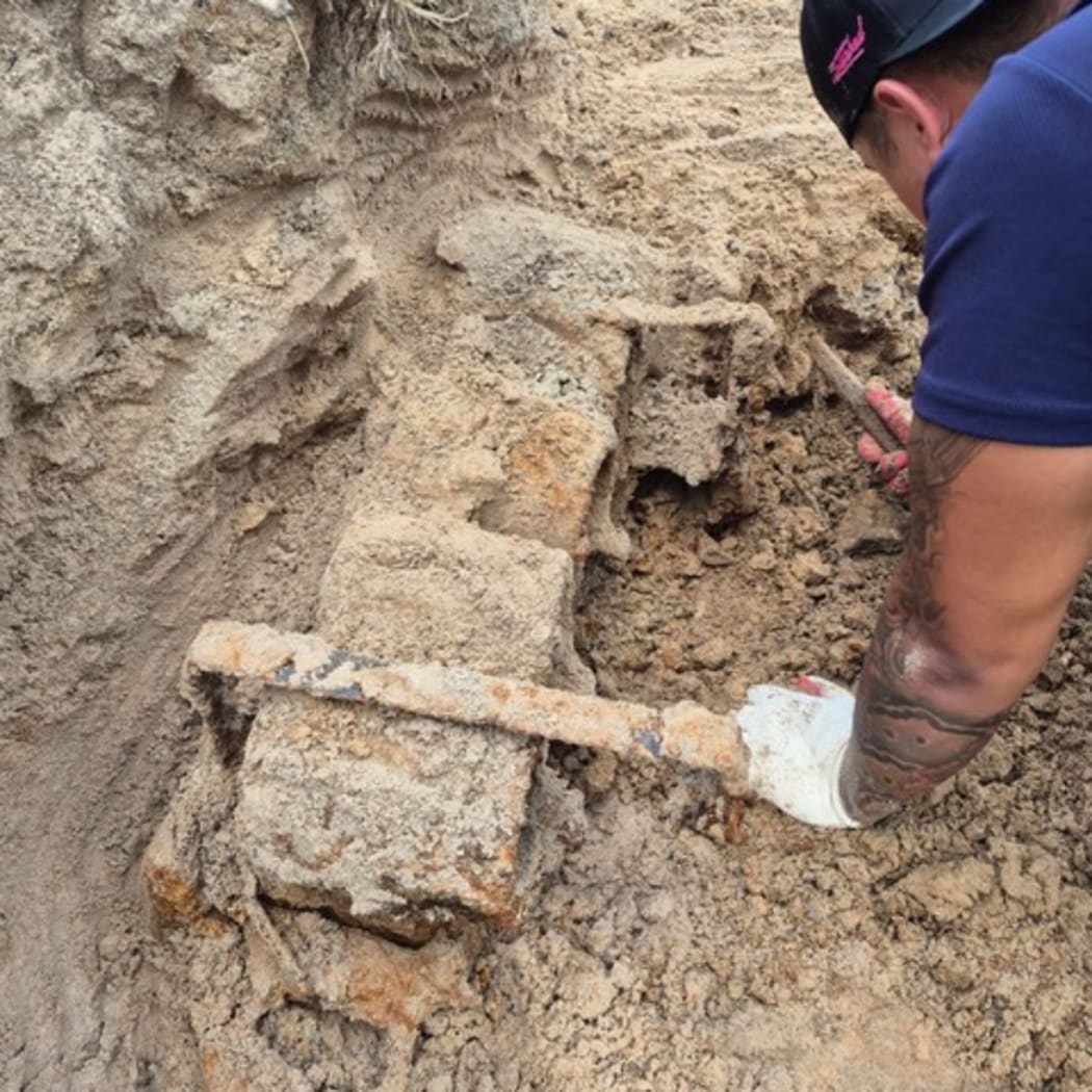 Authorities collaborated to carefully extract land mines, mortar rounds, artillery shells, grenades, and tens of thousands of small arms ammunition from what is suspected was a hidden World War II-era bunker near Micro Beach.