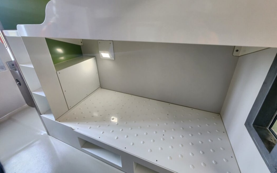 Bunks inside a cell.