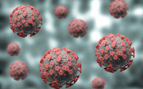 expanded coronavirus, covid-19 causing a pandemic of respiratory disease with risk of mortality worldwide. Copy Space. 3D rendering