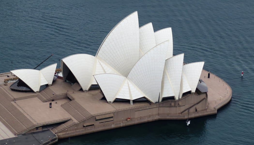 Bird's eye view of Sydney Opera House.