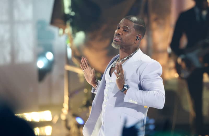 Kirk Franklin performs on stage during the 2025 BET Awards at the Peacock Theatre in Los Angeles on June 9, 2025.