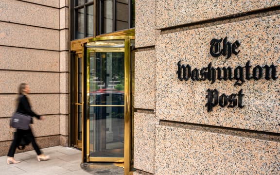 WASHINGTON, DC - JUNE 5: The Washington Post Building at One Franklin Square Building on June 5, 2024 in Washington, DC.   Andrew Harnik/Getty Images/AFP (Photo by Andrew Harnik / GETTY IMAGES NORTH AMERICA / Getty Images via AFP)