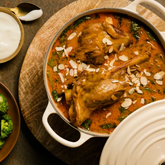 Indian Lamb Shank Curry with Rice