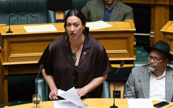 Green MP, Kahurangi Carter speaking in the House.