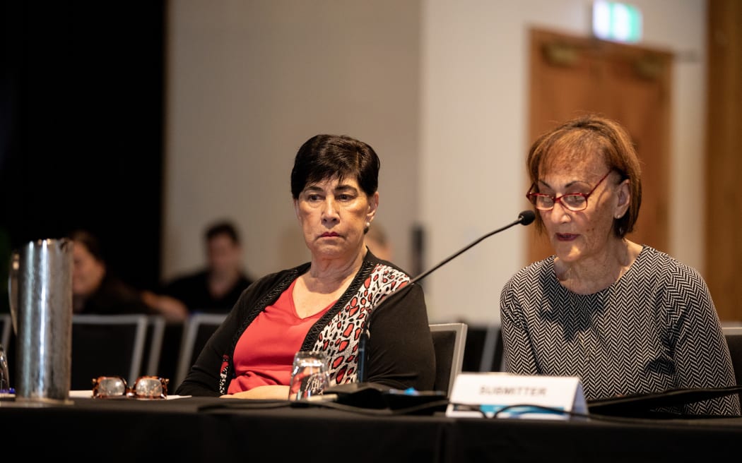 Former Rotorua Counciillor Merepeka Raukawa Tait (Left)