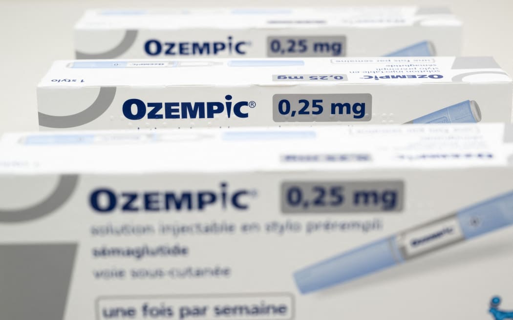 This picture taken on October 23, 2023, shows Ozempic medication boxes, an injectable antidiabetic drug, in a pharmacy in Riedisheim, eastern France.