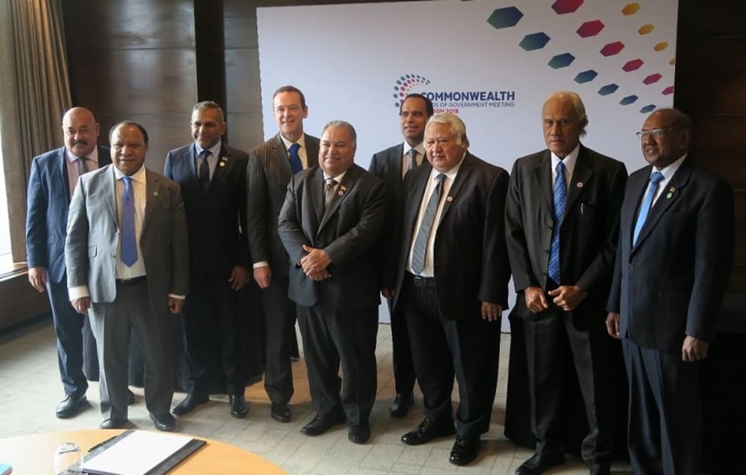 Pacific leaders at talks with the head of Britain's Diplomatic Service at the Foreign and Commonwealth Office, Sir Simon McDonald.
