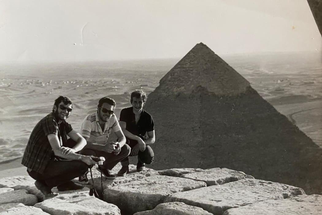 A photo of the unidentified Kiwi travellers in 1970.