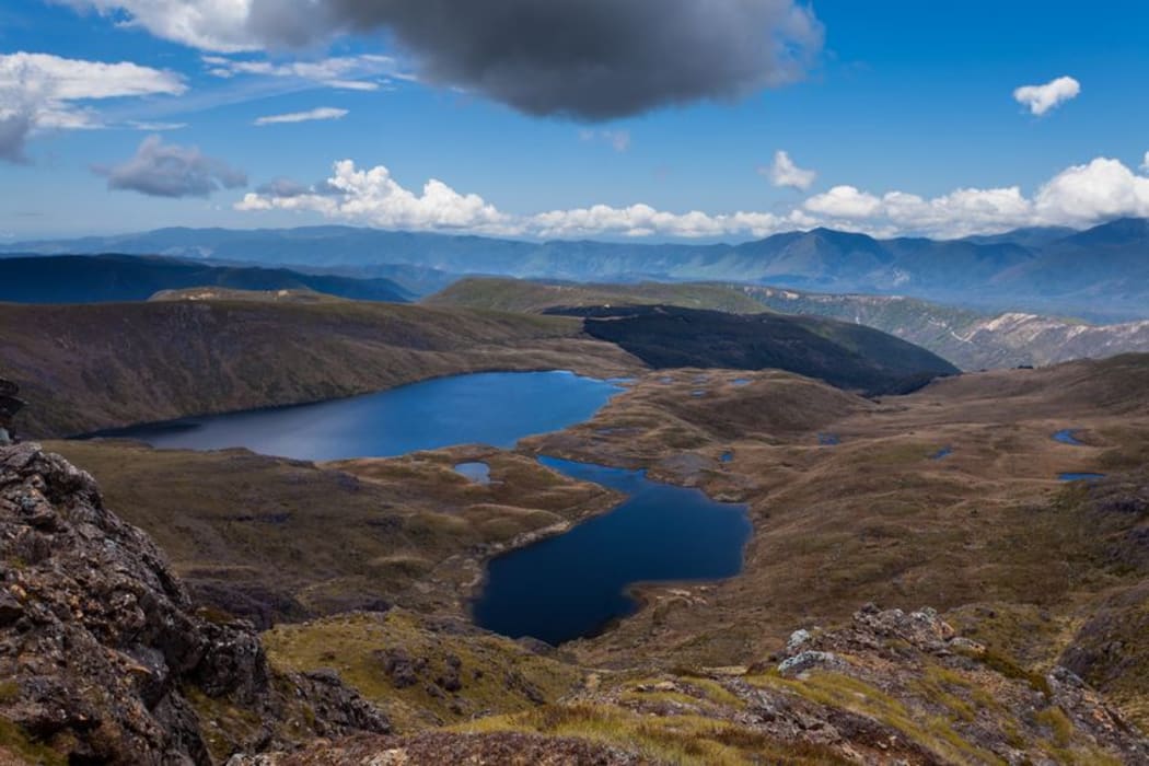 Sylvester Lakes in Tasman Mountains of Kahurangi National Park.