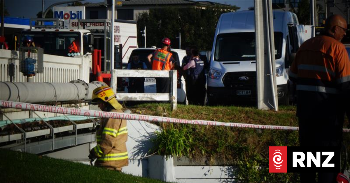 Emergency services respond to sabotaged fuel pipe at Auckland petrol station