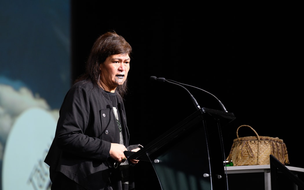 Local Government Minister Nanaia Mahuta speaks on the final day of the annual Local Government conference.