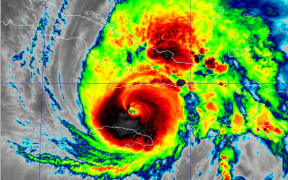 Infrared satellite imaging of Hurricane Melissa from 29 October 2025 after the eye had passed over Jamaica.
