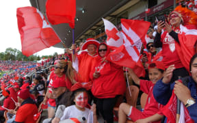 Tongan fans before the game